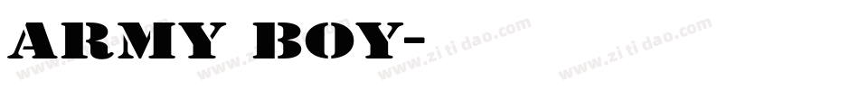 Army Boy字体转换